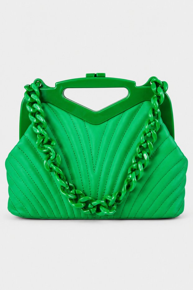 Retro Women's Scholarship Hand and Shoulder Bag-Green