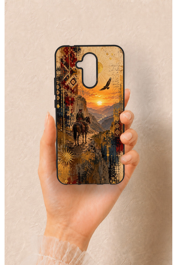 Huawei Mate 20 Lite Compatible Steppe Traveler Patterned Silicone Case