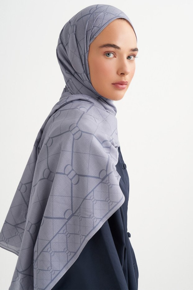 Grace Desen Reniva Tencel Shawl Denim Blue