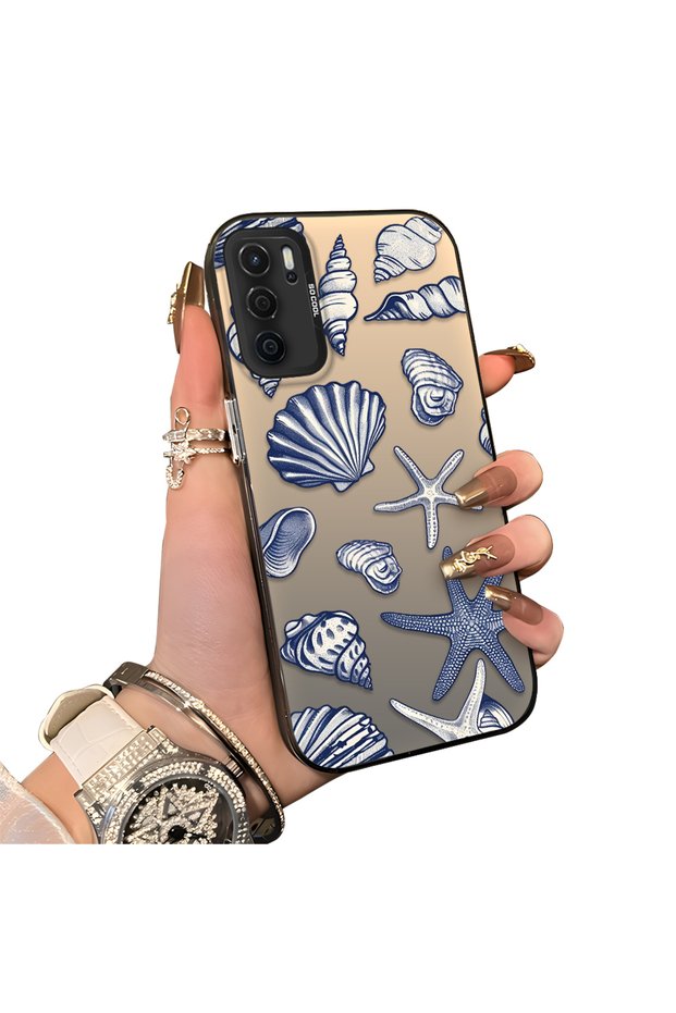 Oppo A54 4g Compatible Silicone Edge Hard Back Case Shell Patterned Couple Phone Case