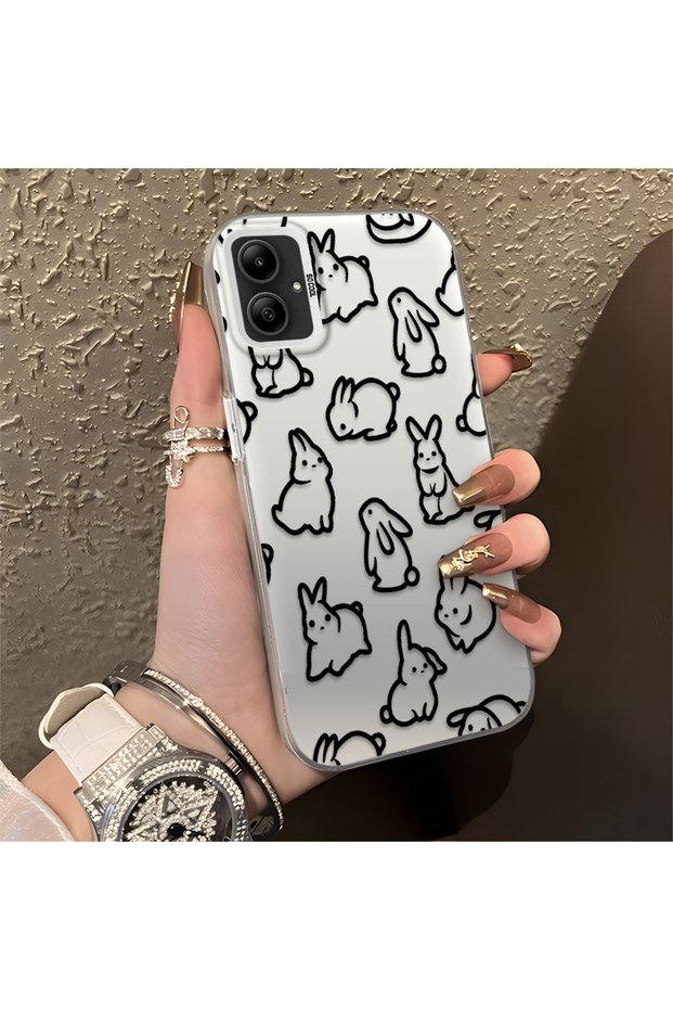 Samsung Galaxy A05 Compatible Children's Style Cute Rabbit Case, Comprehensive Protection, Responsive Keys