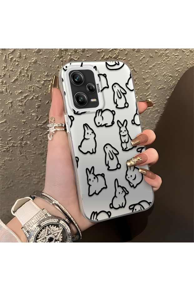 Redmi Note 12 Pro 5g Compatible Children's Style Cute Rabbit Case, Comprehensive Protection, Responsive Keys