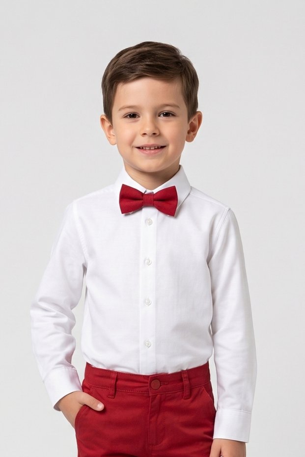 White Oxford Fabric Boys' Shirt - Harold