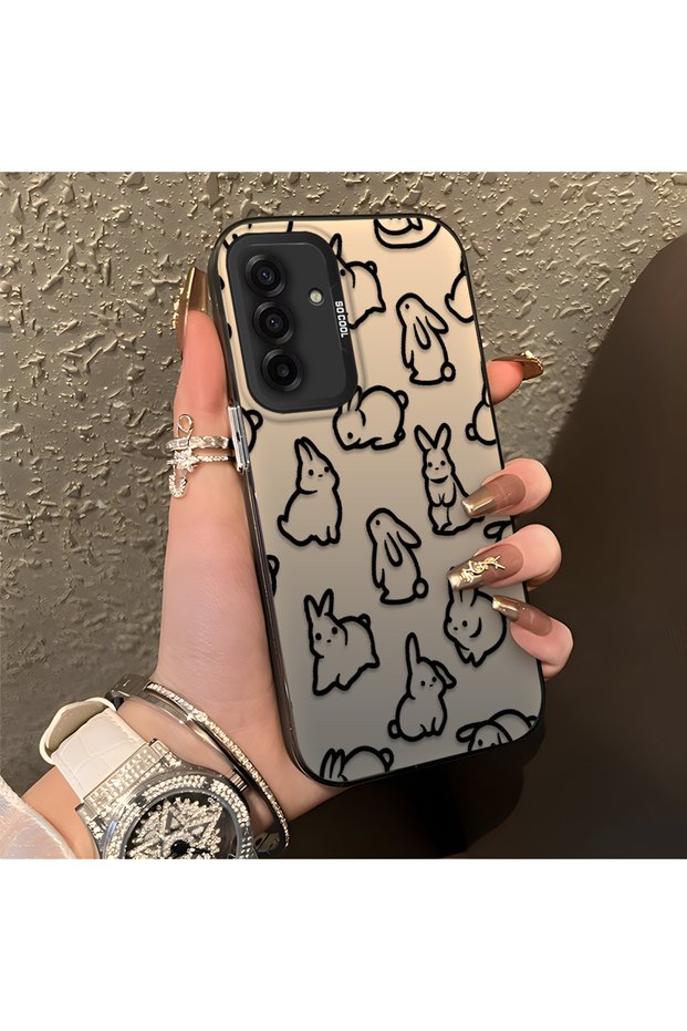 Samsung Galaxy A17 4G/5G Compatible Children's Style Cute Rabbit Case, Comprehensive Protection, Responsive Keys