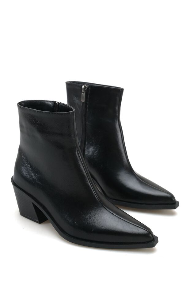 Women's Valore Short Heeled Short Boots - Black-Patent Leather