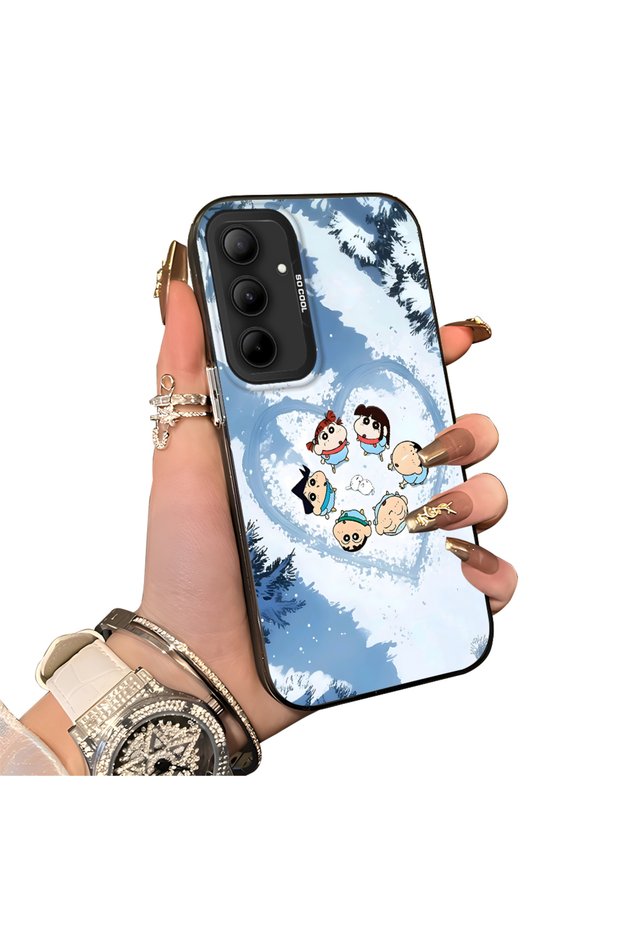 For Samsung Galaxy A35 Compatible Silicone Edge Hard Back Case Anime Patterned Couple Phone Case