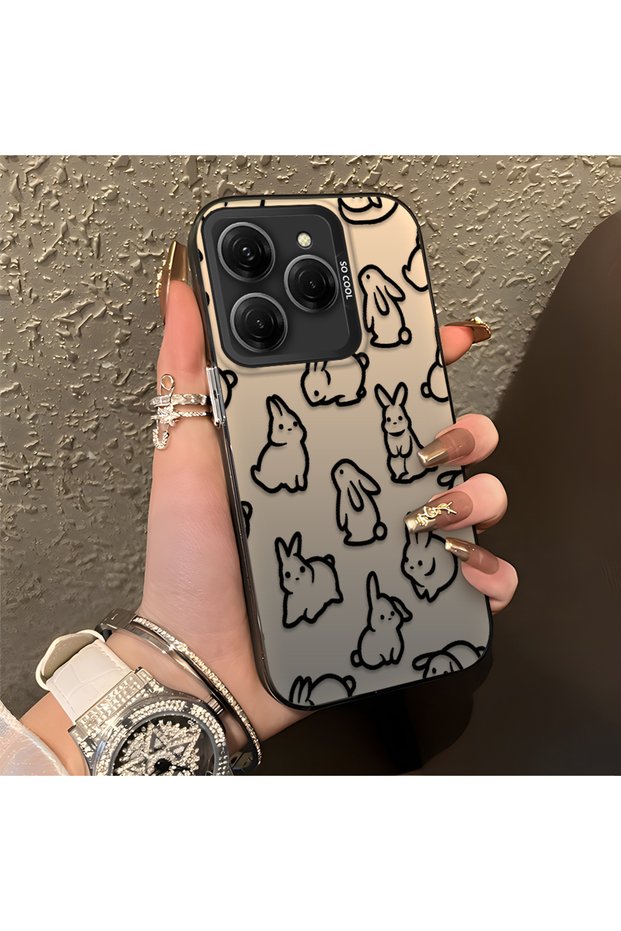 Tecno Spark 20 Pro 4G/5G Compatible Children's Style Cute Rabbit Case, Comprehensive Protection, Responsive Keys