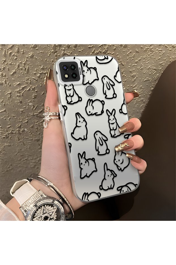 Redmi 9C/10A Compatible Children's Style Cute Rabbit Case, Comprehensive Protection, Responsive Keys