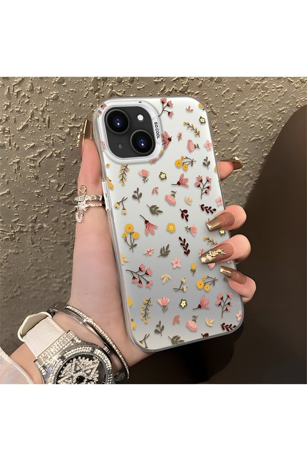 iPhone 13/14 Compatible Simple and Stylish Small Floral Pattern Phone Case, Impact Protected
