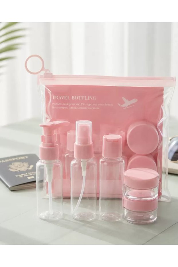 5 Pieces Transparent Travel Cosmetic Bottle Set Portable Care Container