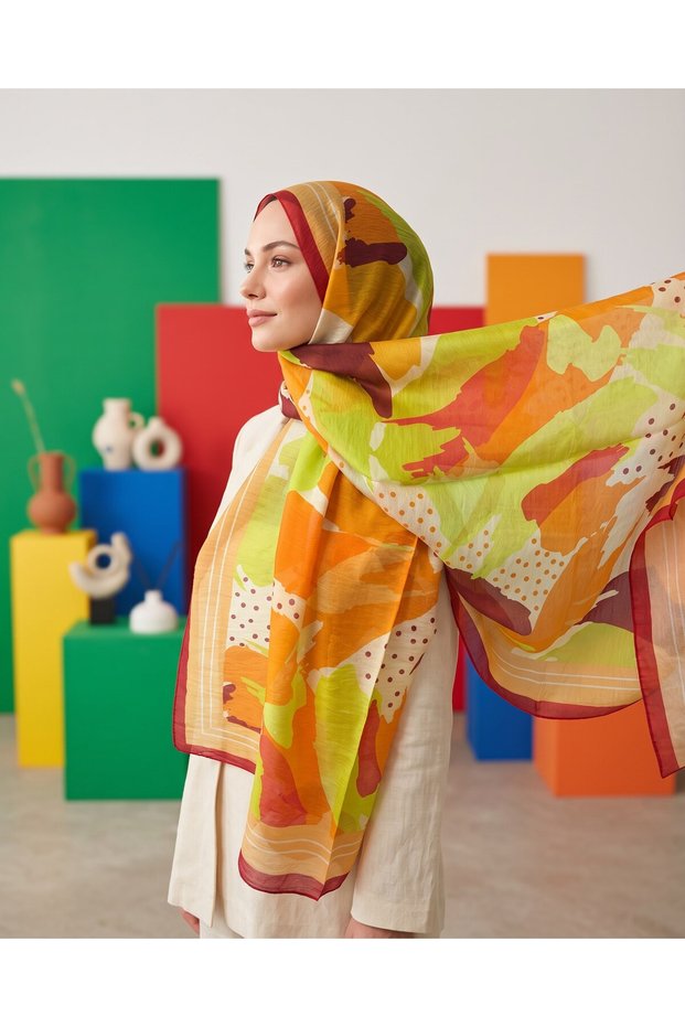 Benetton Viscose Shawl - Fiore - 1013-011 - Yellow