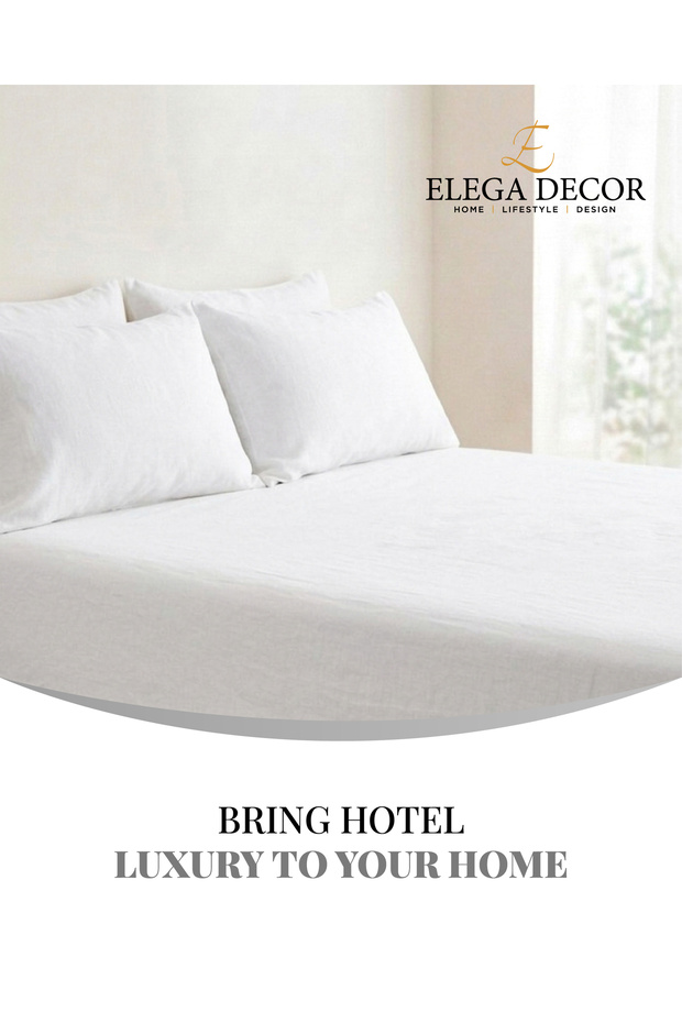 210TC Cotton Satin Double Stripes Bed Sheet Set 3PC | Soft Breathable Satin Flat Sheet 206x250 cm | OEKO-TEX & ECAS Certified