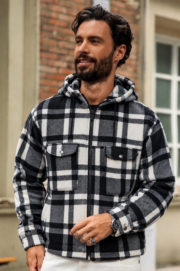 Men's Oversize Checkered Lumberjack Anthracite Shirt