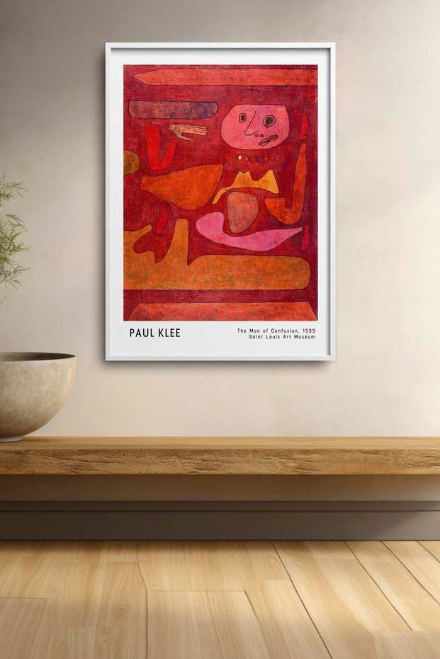 Paul Klee Head of a Man Mixed Painting Framed Poster Modern Art Wall Decor Klee36