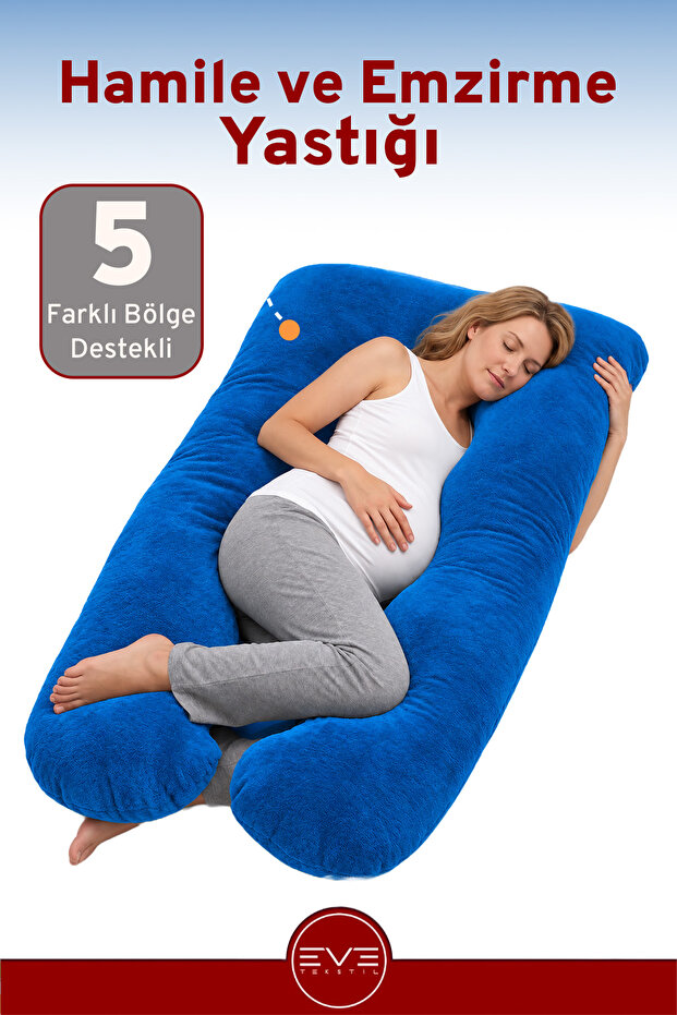 Pregnant and Breastfeeding Pillow Blue