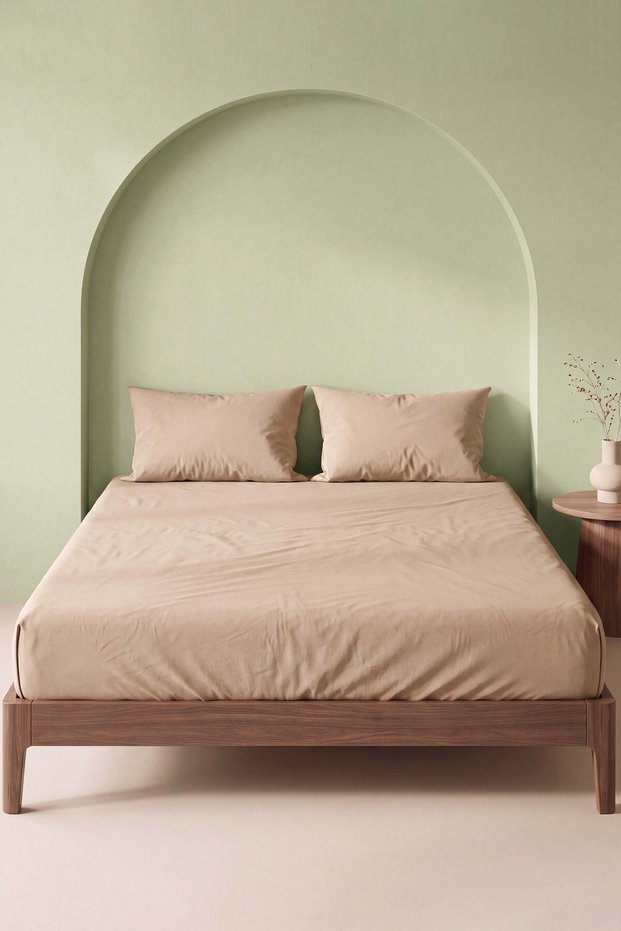 Mink 100% Cotton Double Elastic Sheet Set - 3 Pieces