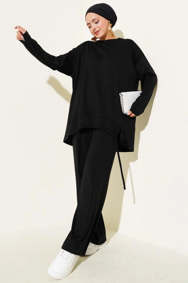 Oysho Set with Gathered Front Trousers - 5599 - Black