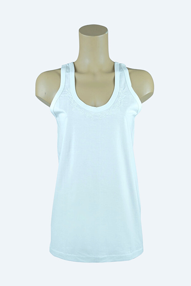 Combed Cotton Embroidered Undershirt 161-1 (6 Pieces)