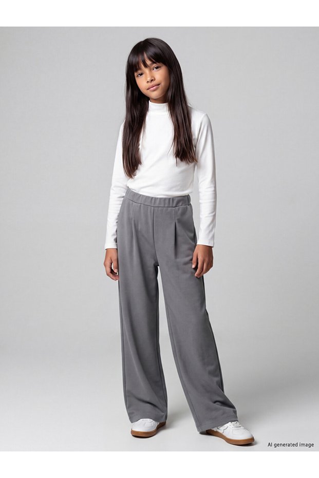 I Pleated Girls' Soft Touch Sweatpants from Freezen Store