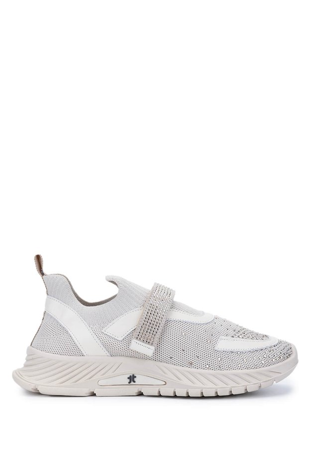 Women's Textile Beige Sneakers & Sports Shoes