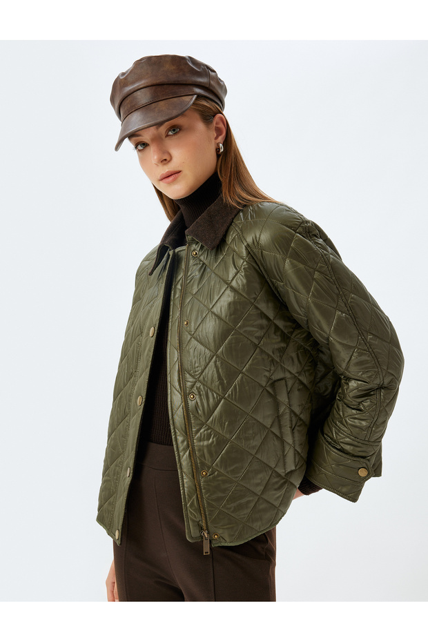 5Wak20278Ew Model Khaki Women's Coat