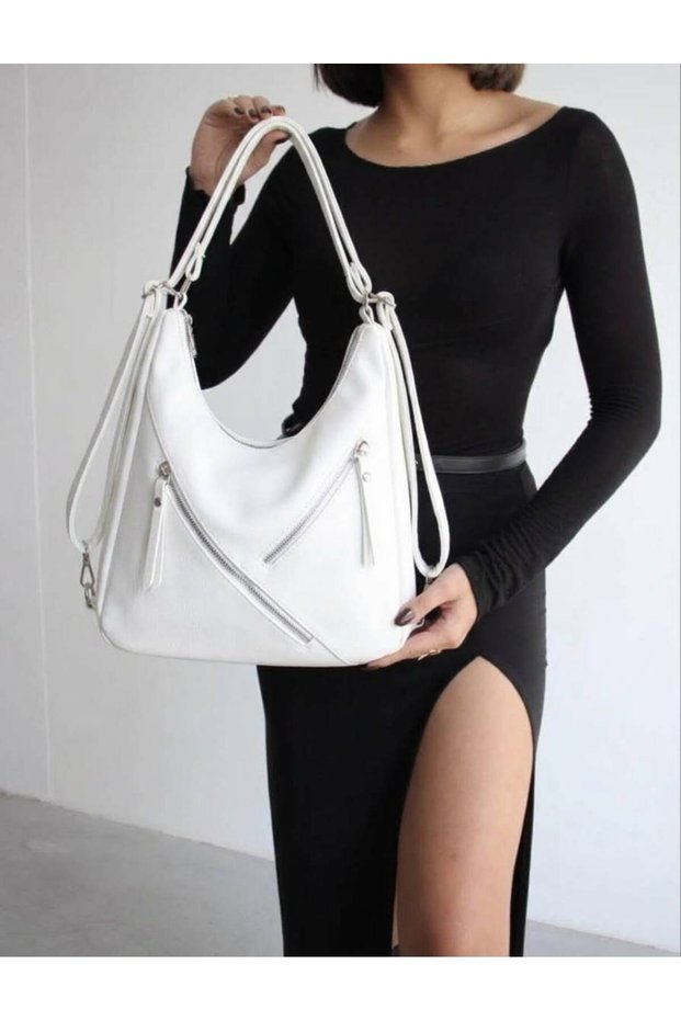New Quality Soft Leather Leather Compartment Medium Bag Back, Shoulder and Crossbody Bag Bag 32 cm Width 29 cm