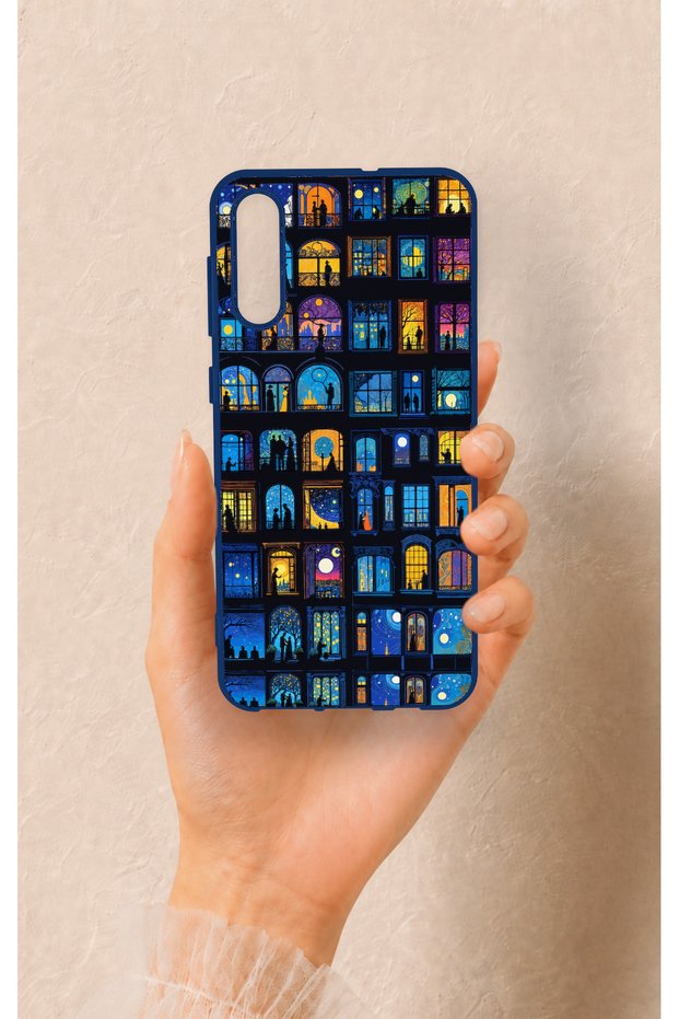 Samsung A50 Compatible Night City Stories Patterned Silicone Case