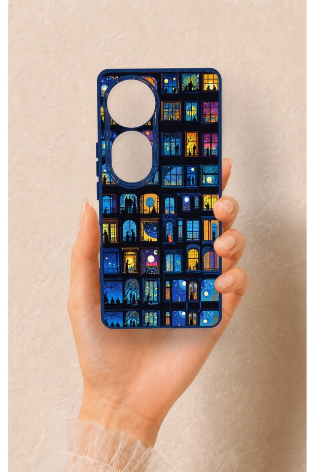 Vivo V40 Compatible Night City Stories Patterned Silicone Case