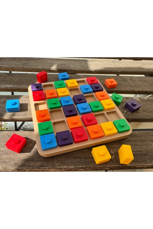 3D Printing Color Cube Puzzle Board - 6X6 Color Matching and Memory Development Set, Brain Teaser Game