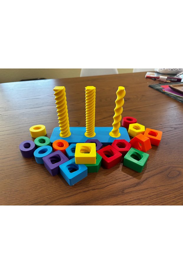 3D Printing Screw Puzzle Washing Set - Colorful Nut Bolt Sorting and Screw Removal Assembly Toy, Inc.