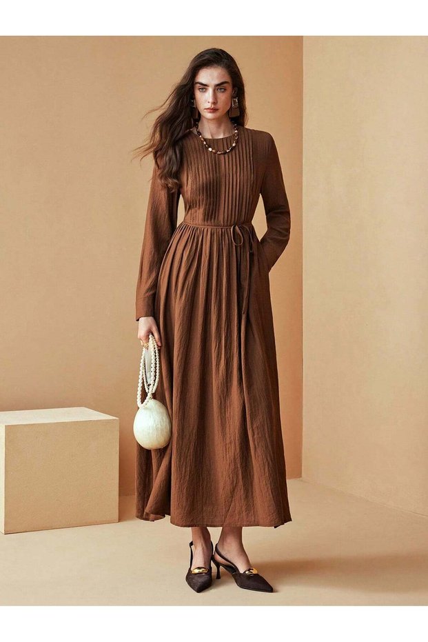 Rochie maxi, maro