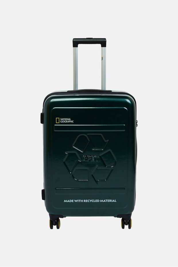 20 Inch Hardshell Cabin Spinner Luggage, Dark Green