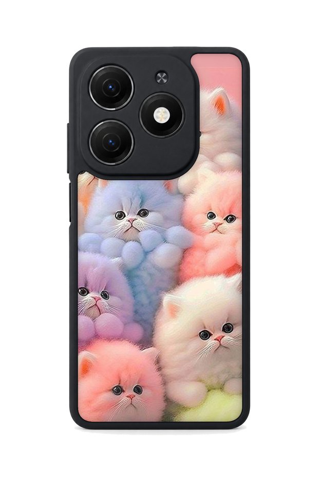 Spark 20 Compatible Printed, Matte Black, Soft Silicone, Protective, Shock Absorbing Cover, Case