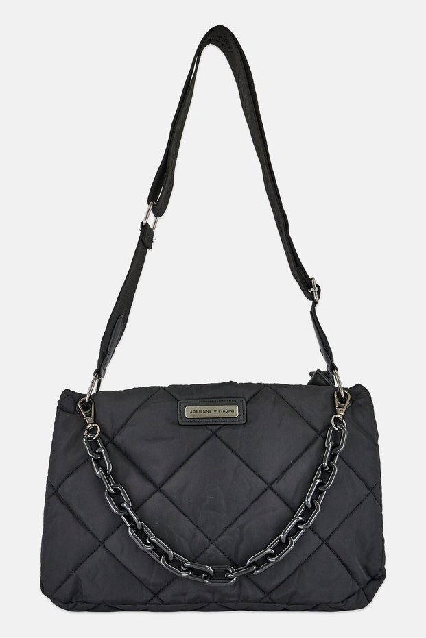 Women Brand Logo Crossbody Bag, Black