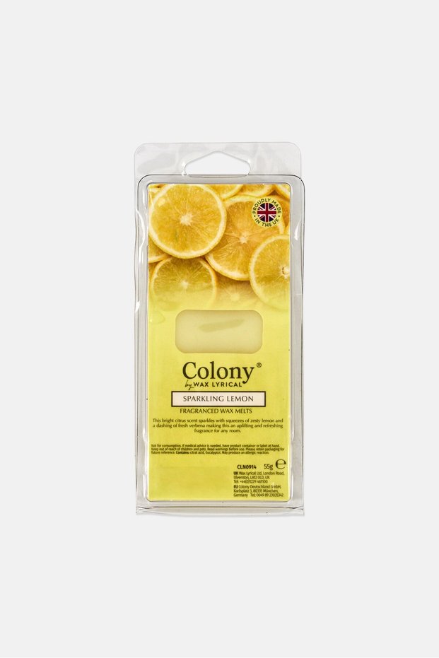 Sparkling Lemon Fragranced Wax Melts 55g, Yellow