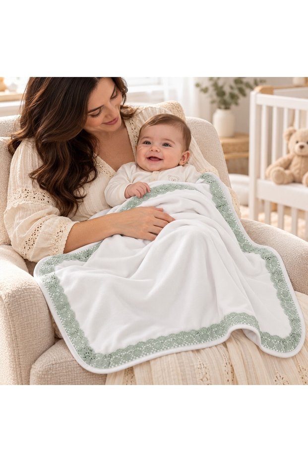 Cotton Lace Combed Cotton Baby Blanket