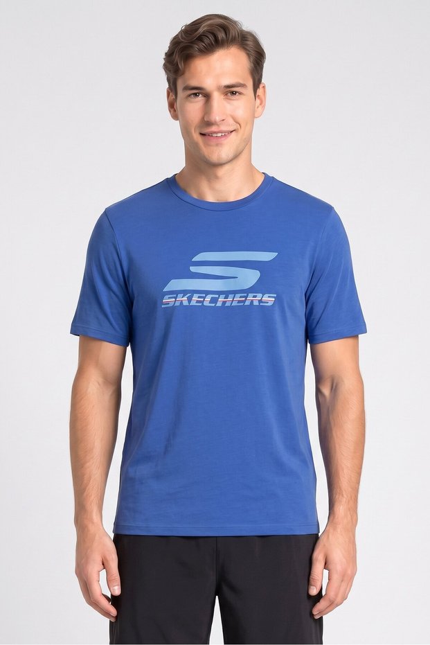 Men Sportwear Fit Short Sleeve Training T-Shirt, Blue