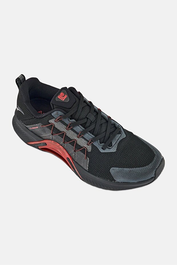 Men Cross Lace Up Training Shoes, Black