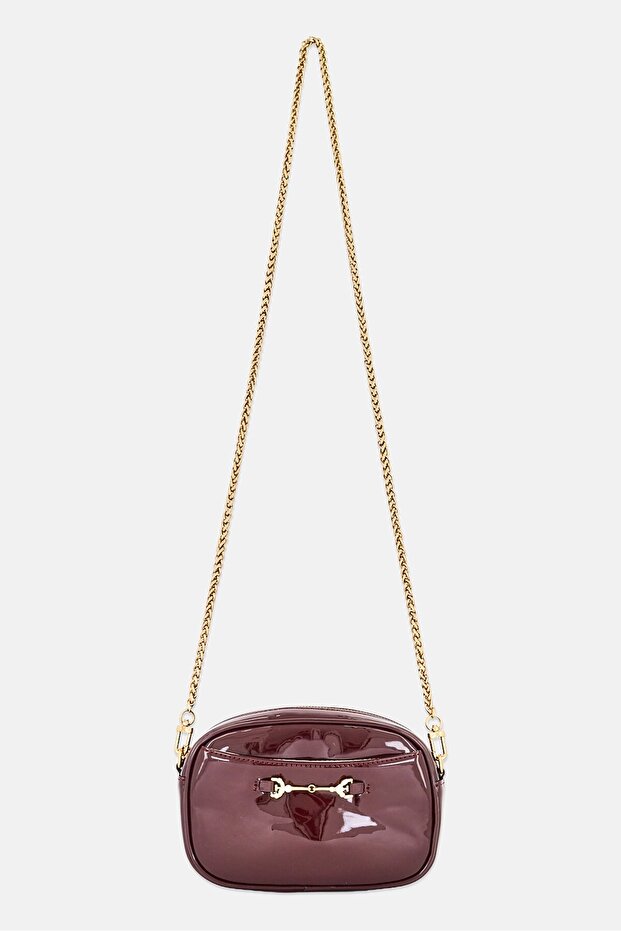 Women Brand Logo Cross Body Bag, Maroon