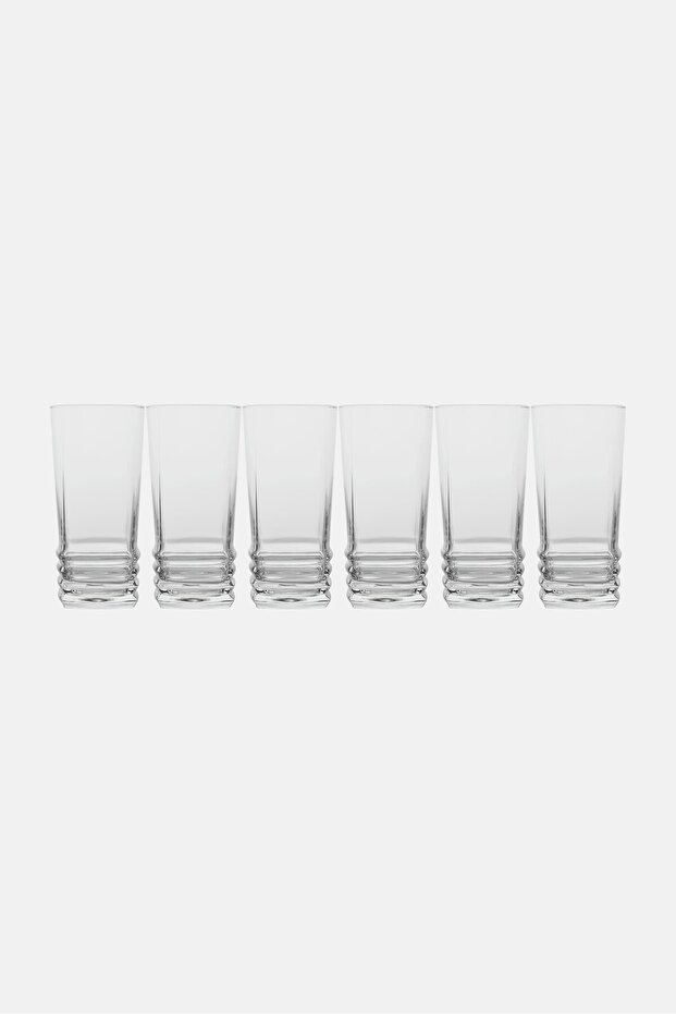 6 Pieces Elegan Glasses 335 ml, Transparent
