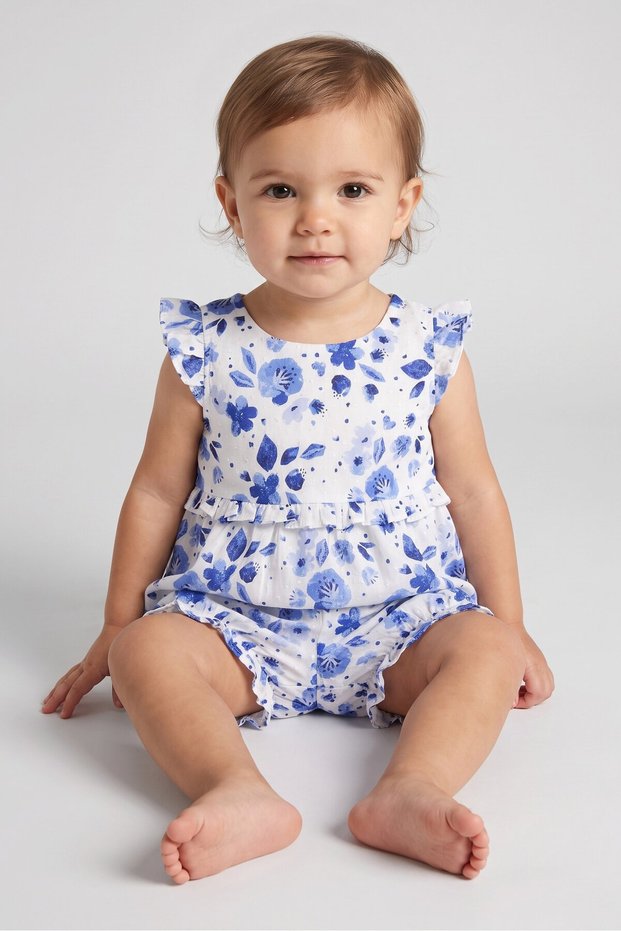 Toddlers Girl 2 Pcs Floral Print Dress With Shorts, Multicolor