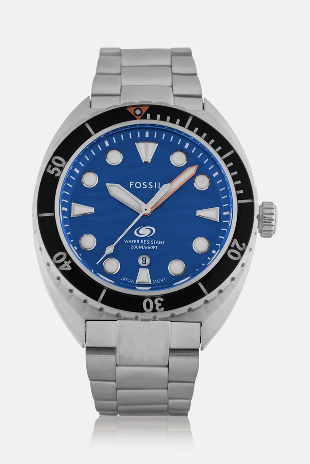 Men FS6064 Stainless Steel Analog Watch 42 mm, Silver