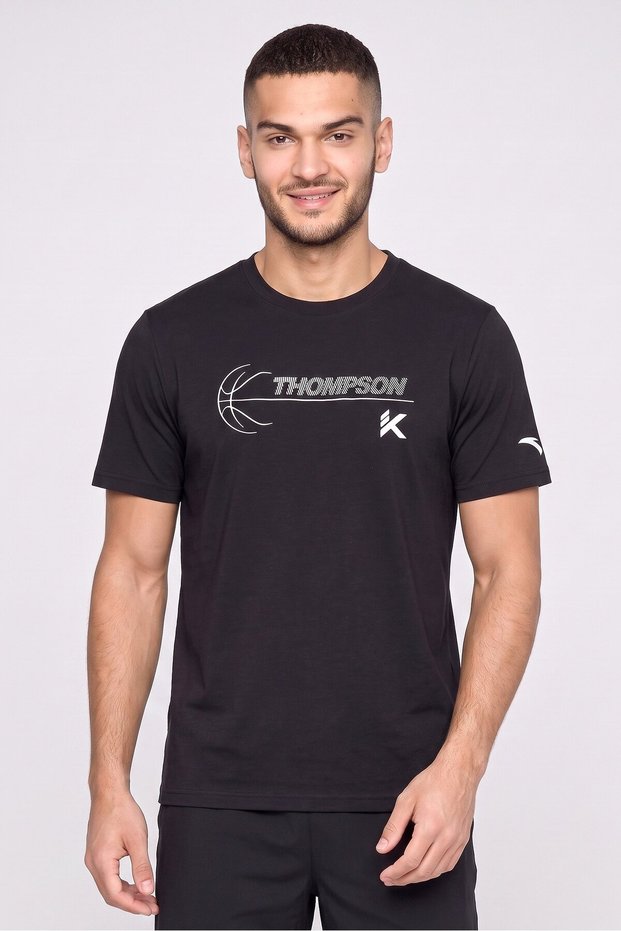 Men Regular Fit Short Sleeve Outdoor T-Shirt, Black