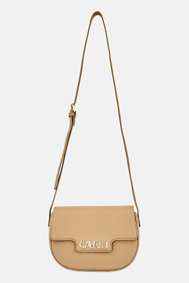 Women Brand Logo Cross Body Bag, Tan
