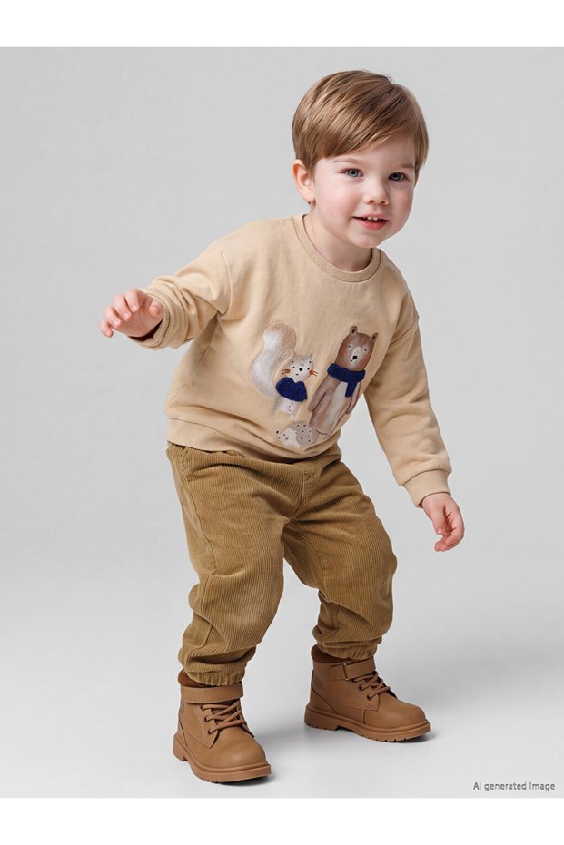 Quality Pieces from Çelebi Store: Baby Boy Printed Sweatshirt and Pants