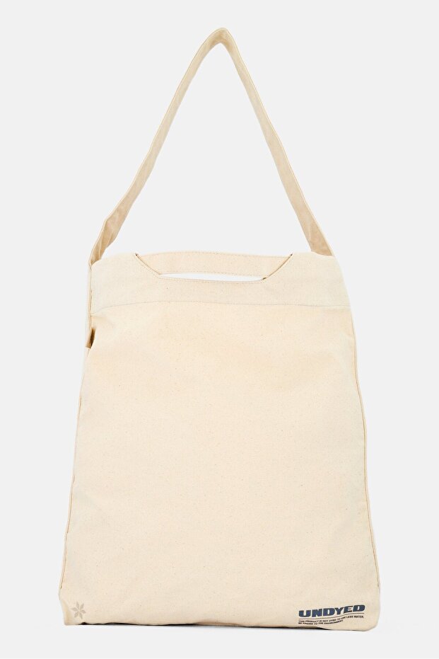 Men Brand Logo Sports Tote Bag, Beige