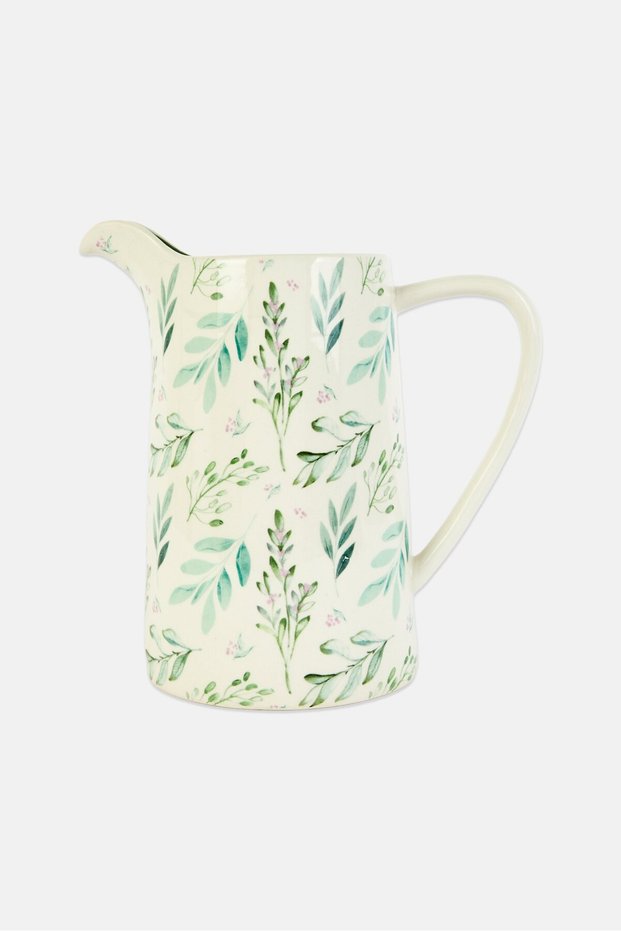Leafy Print Pitcher, Multicolor