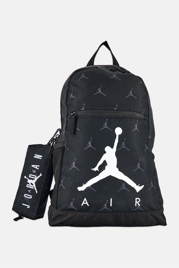 Kids Boy Brand Logo Backpack, Black