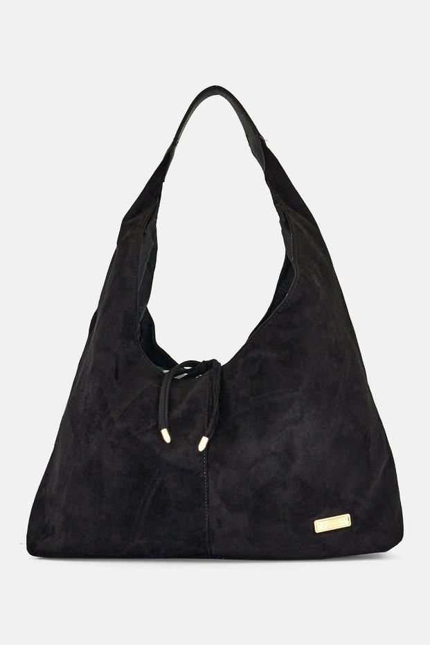 Women Brand Logo Handbag, Black