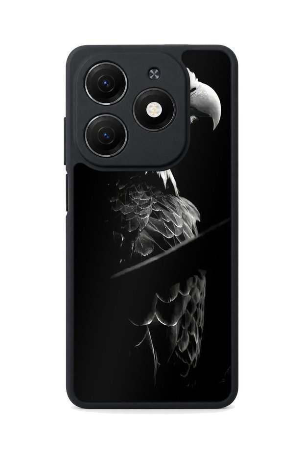 Spark 20 Compatible Printed, Matte Black, Soft Silicone, Protective, Shock Absorbing Cover, Case